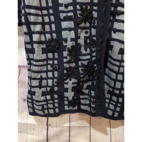 Charlie & Robin Anthropologie Midi Tunic Length Cardigan Sweater Coat Medium - Picture 7 of 13